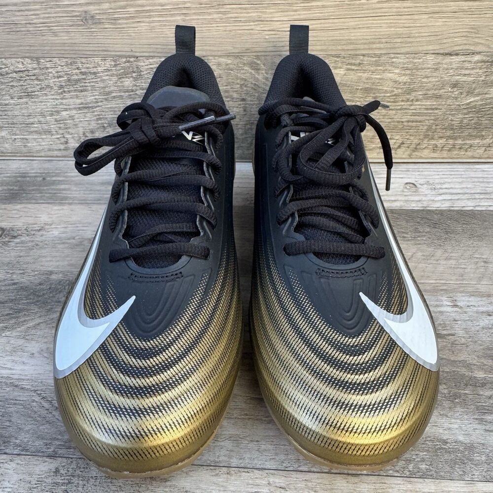 Nike Air Vapor Speed 3 Football Cleats Black Gold FB3303-003 Men's Size 10